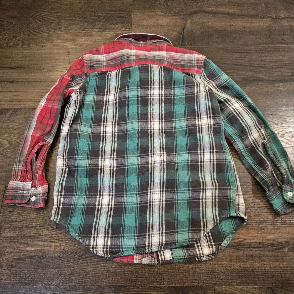 Polo Ralph Lauren‎ Kids Red Plaid Green Button Down Shirt Size 6 Boys Holiday